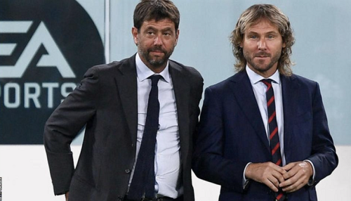 Pavel Nedved (left) has also resigned along with Agnelli