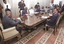 Flashback: President Akufo Addo addressing a delegation from African Development Bank led by Dr Akinwumi A Adesina