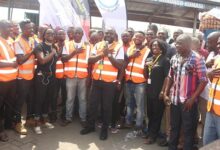 Members of Pernod Ricard Ghana and Street Sense Organisation with the drivers during the campaign Photo Anita Nyarko-Yirenkyi (1)