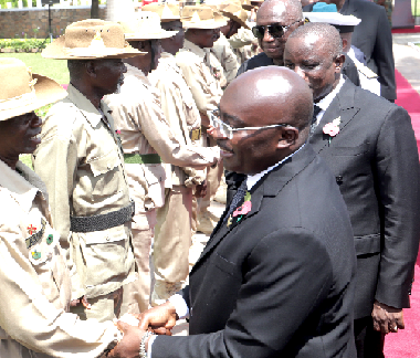 Vice President Bawumia interacting with Veterans
