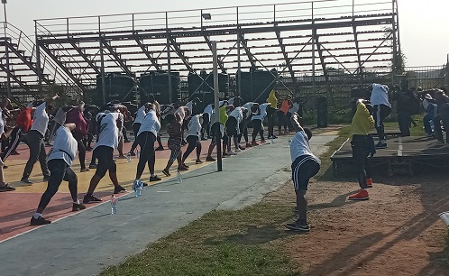 The participants undergoing aerobics exercise