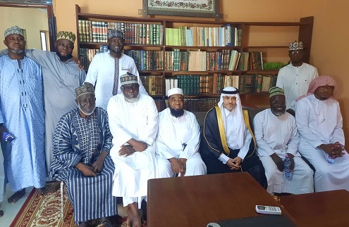 Mr Al-Rogi (seated third right) with some prominent leaders in Tamale