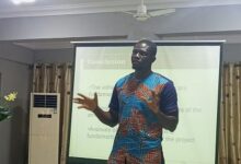 • Mr Opoku-Mensah addressing the participants