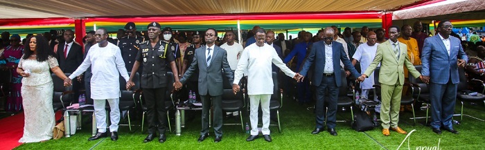 Dr Dampare (third from left) with Dr Agyepong (second from left) and other dignitaries at the programme