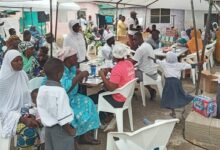 • Residents of Sabon Zango going through the health screening