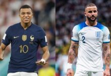 • Kylian Mbappe(left) and Kyle Walker(right)