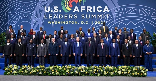 • President Biden (middle) with the Africa Leaders at the summit