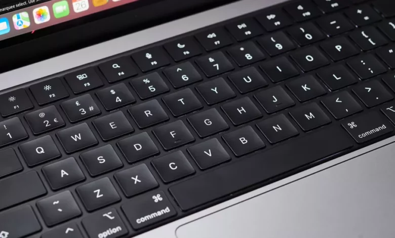 The keyboard on a 14-inch MacBook Pro (Image credit: Future)