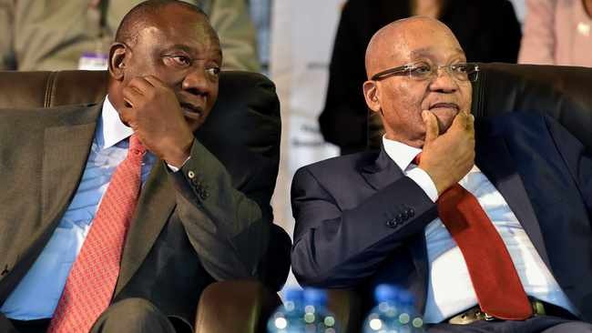 • Mr Ramaphosa (right) succeeded Mr Zuma as South African president