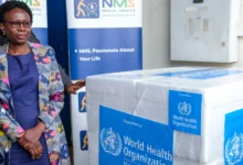 • Uganda's Minister of Health, Jane Ruth Aceng, receives boxes containing one of three candidate vaccines against the Sudan strain of the Ebola virus in Entebbe, Uganda