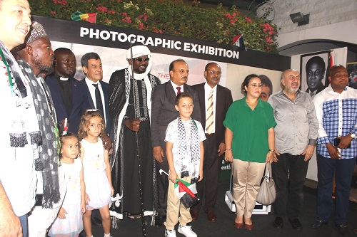 • Mr Alsattari (fifth from right) and other dignitaries after the exhibitionfrom