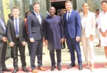 • Dr Bawumia (fourth right) with members of the delegation