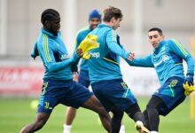 • Juventus players at training