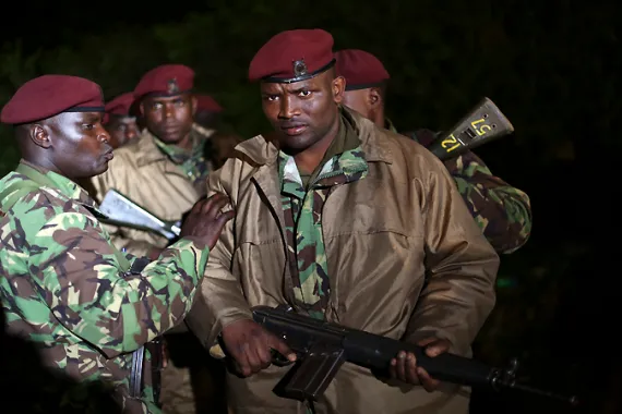 • Kenyan soldiers respond to an al-Shabab attack at the Westgate shopping centre in Nairobi