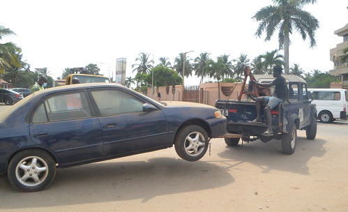 • Vehicle being towed from the streets