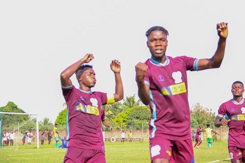 • Players of Heart of Lions celebrating one of their victories this season