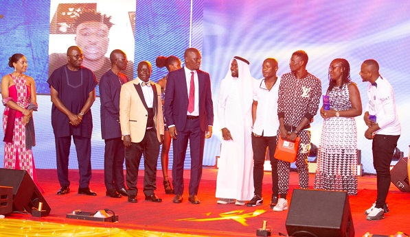 • Members of Team Kudus interacting with some of the special guests on stage after receiving the award