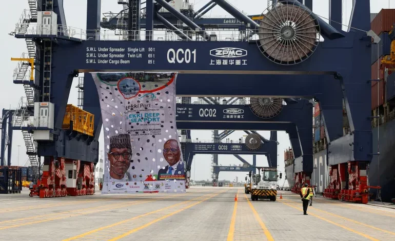 • A view of the newly commissioned Lekki Deep Sea Port in Lagos, Nigeria,