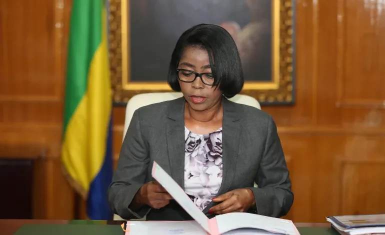 • Gabon Prime Minister, Rose Christiane Ossouka Raponda, in her office in Libreville