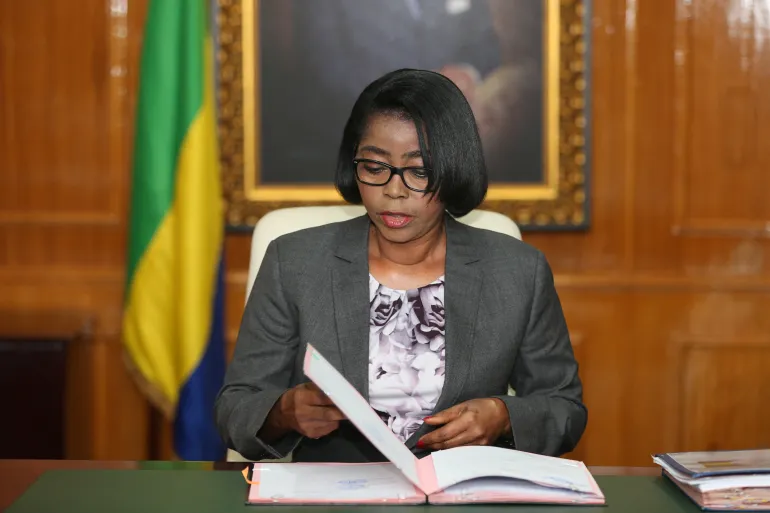• Gabon Prime Minister, Rose Christiane Ossouka Raponda, in her office in Libreville