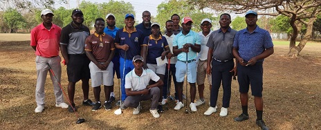 • Mr Appiah (fifth from left) and some golfers for the 6th Captain One Golf Championship