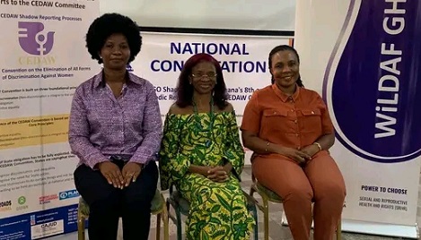 • Ms Gbademah (middle), Ms Darkey (left) and Ms Bernice Sam (right)
