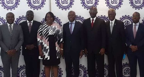 • Mr Houngbo (middle) with Mr Acheampong (third from right) and other dignitaries after the programme