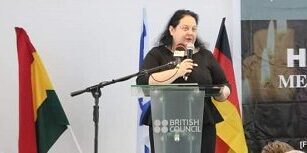 Ms Shlomit Sufa speaking at the event