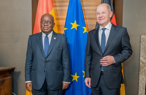 • President Akufo-Addo with German Chancellor Olaf Scholz