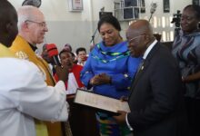 • President Akufo-Addo and First Lady, Mrs Rebecca Akufo-Addo with the Anglican Clergy