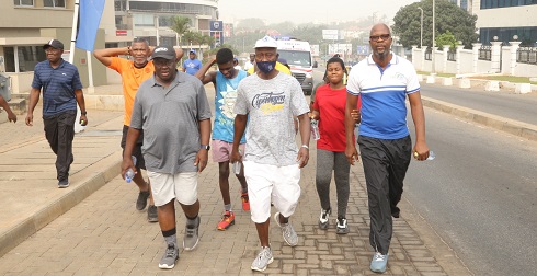 • Participants during the walk
