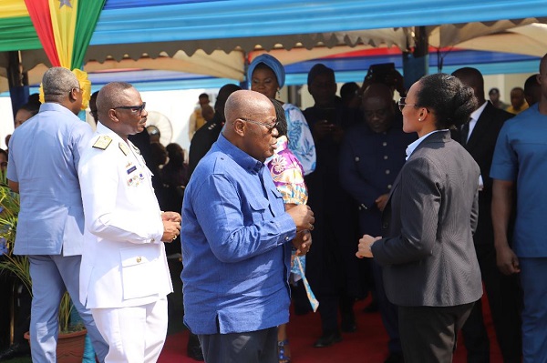 • President Akufo-Addo (second from right) dancing with Dr Zanetor Agyeman