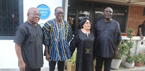 Mr Bagbin (second from left) with Professor Oquaye (left), Mr Adjaho (right) and Mrs Bamford-Addo