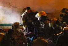 • Firefighters were at the scene trying to rescue people from the burning building