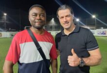 • Ernest Faber (right) and Eric Addo at the Attram de Visser Academy