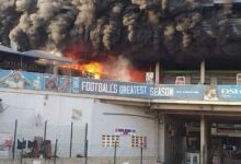• The Kejetia Market part of which caught fire