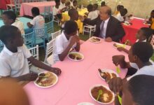 • Mr Alsattari feeding one of the children