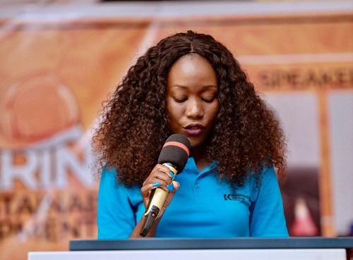 • Ms Sandra Amarquaye (inset) addressing the gathering