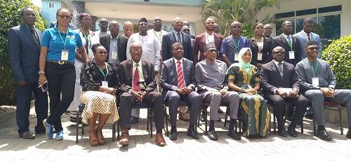 • Mr Wakil (middle, first row) with other participants after the opening of the conference