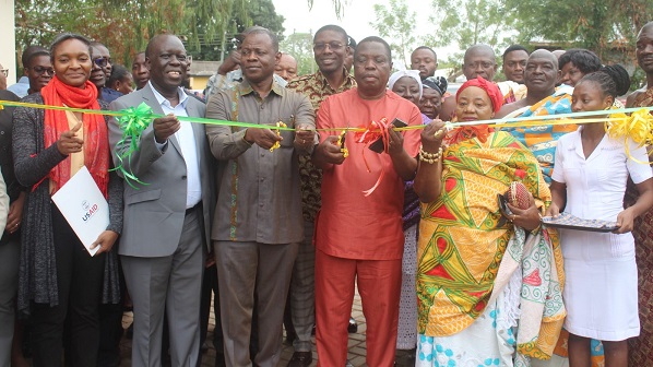 • Dr Patrick Kuma-Aboagye (third from left) cutting the tape with other officials to inaugurate the .