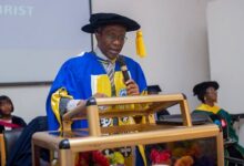 Prof. Afrane speaking at the congregation