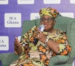 Dr Okonjo-Iweala (inset) speaking at the programme