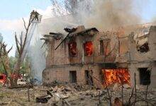 Ukrainian hospital devastated by Russian missile attack