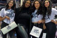 Staff of Hair Senta showing the company’s brand.