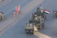 Army convoys deployed on the main streets in Khartoum