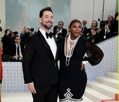 Serena and husband at the Met Gala