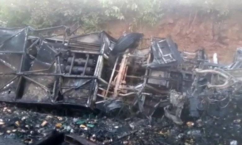 5 burnt to death in Techiman- Kintampo highway accident