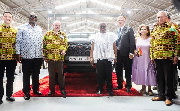 Top executives of Japan Motors and Nissan with President Nana Addo Danquah Akufo-Addo and Former Minister of Trade and Industry, Alan Kyerematen, during the opening of the plant