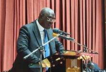Chief Justice Yeboah addressing the newly qualified lawyers. Photo Godwin Oofosu-Acheampong