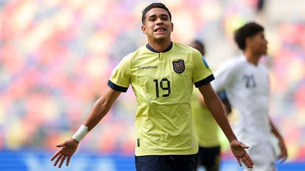 • Paez celebrates scoring for Ecuador at the ongoing U-20 World Cup